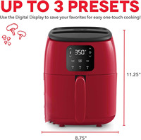 Friteuse à air chaud électrique sans huile 6L 2400W, double panier, écran tactile intelligent, design moderne en acier inoxydable vert, pour usage domestique et automobile