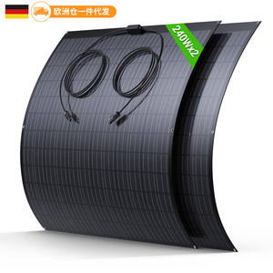 Panneau solaire flexible Lionshee 240Wx2 monocristallin en silicium, étanche IP67 pour utilisation en extérieur - Product Image 1
