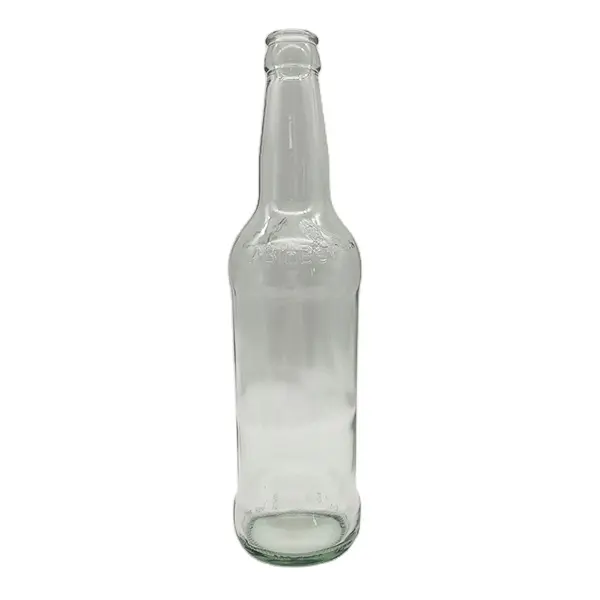 500ml clear empty beer bottle long neck glass bottles for beer fruit wine juice beverage soda bottle with crown cap