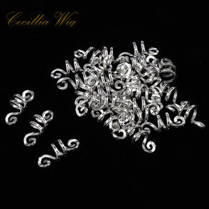 Perles et clips vintage argentés réglables pour tresses vikings, dreadlocks, barbes et accessoires capillaires - Product Image 5