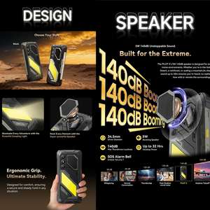 هاتف Blackview Oscal <span class=keywords><strong>Pilot</strong></span> 5 5G المتين، 8 جيجابايت + 256 جيجابايت، شاشة 6.67 بوصة، أندرويد 16، معالج UMS9620 ثماني النواة، بطارية 15000 مللي أمبير، NFC، بلوتوث - Product Image 5