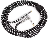 Cable de guitarra TRS de 6,35mm con reducción de ruido, línea de conexión trenzada macho a macho para altavoces, instrumentos musicales, guitarra eléctrica