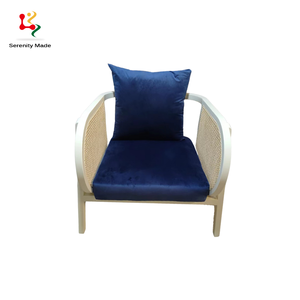 เก้าอี้เลา<span class=keywords><strong>น</strong></span>จ์พร้อมเบาะรอง<span class=keywords><strong>น</strong></span>ั่งโครงไม้พนักพิงสูงสีหวายตามสั่ง - Product Image 1