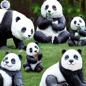 Escultura de Panda de Dibujos Animados Moderna y Grande, Personalizable, de Resina y Fibra de Vidrio, Ideal para Parques - Product Image 2