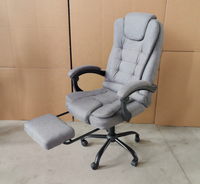 Chaise de bureau en cuir marron de luxe Guangdong pour la maison, chaise de patron en cuir