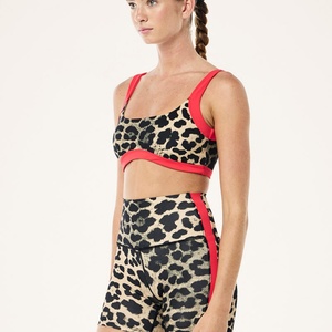 Women's Custom Casual Sexy <b>Modest</b> Leopard Print Two Piece Yoga <b>Set</b> Cheetah Vest and Legging Loungewear - Product Image 4