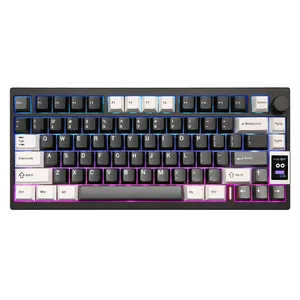 YUNZII AL80 QMK VIA <span class=keywords><strong>ค</strong></span>ีย์บอร์ดแบบกลไกอะลูมิเนียม พร้อมจอ LCD, ไฟ RGB, รองรับการเปลี่ยนสวิตช์แบบ Hot-Swappable, เชื่อมต่อบลูทูธและ USB-C สำหรับ Mac/Windows - Product Image 3