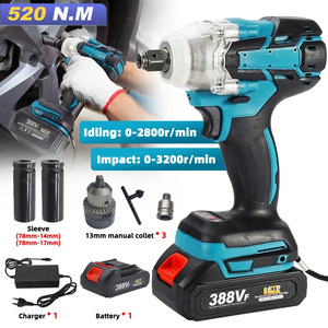 21V 550Nm 1/2 Inch Brushless Cordless Impact Wrench High <b>Torque</b> Lithium Battery Power Wrench for Automotive Repair - Product Image 1
