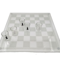 Jeu d'échecs en verre, jeu de société, jeu de boisson en verre, LANDER-MAN