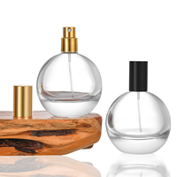Flacon de parfum sphérique en verre avec bouchon à bille magnétique, de 30 ml à 100 ml, pour échantillonnage de parfums de luxe et emballage de présentation haut de gamme