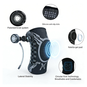 <span class=keywords><strong>Rodilleras</strong></span> Deportivas Ajustables de Nylon al por Mayor, Antideslizantes, Suaves y Protectoras con Cierre Magnético <span class=keywords><strong>para</strong></span> Hombres y Mujeres - Product Image 2