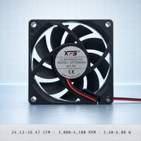 Ventilateur axial électrique sans balais XFSFAN 7cm 7015 70x70x15mm 5V 12V en plastique autoportant OEM/ODM