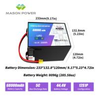 Литий-ионный аккумулятор MasonPower 420 Втч/кг 68000 мАч 6S/12S/14S/18S с высокой плотностью энергии для БПЛА, настраиваемый, для дронов с длительным временем полета