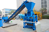Machine à petits blocs semi-automatique à emboîtement pour béton ciment machines de fabrication de briques QT4-35 machine à blocs creux manuelle