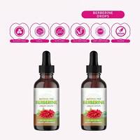 HDK OEM ODM Marque Privée Gouttes Liquides de Berbérine Sans Alcool Extrait Végétalien Halal en Gros Supplément 60ml 2fl oz