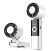 Ventilateur de poche USB portable numérique rechargeable 2026 pour l'été, mini-ventilateur de refroidissement à glace, réglable sur 5 vitesses