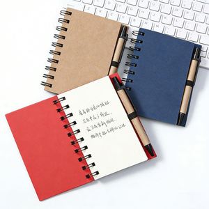 Personalized Notes With <b>Pens</b> Printing Notebooks for Students Kraft Paper Spiral Coil Notebook - Product Image 2