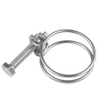 Prix usine Double fil Clip collier de serrage 304 colliers de serrage en acier inoxydable réglable 10-45mm Double fil collier de serrage