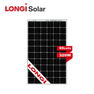 Высококачественные монопанели солнечных батарей Longi, 300 Вт, 305 Вт, 310 Вт, 315 Вт, 320 Вт, недорогая полуэлементная черная солнечная панель