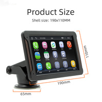 AOGO Écran tactile sans fil CarPlay 720P Connexion avec l'écran GPS du téléphone Écran CarPlay 7 pouces Navigation Moniteur de voiture PND