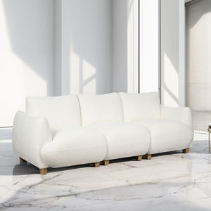 <span class=keywords><strong>Causeuse</strong></span> professionnelle personnalisée et confortable avec rembourrage en velours Dossier capitonné Ensemble modulaire en tissu Canapé de salon d'hôtel - Product Image 5