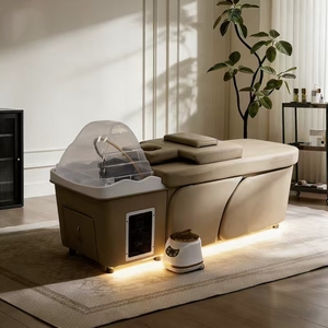 Fauteuil de lavage moderne en similicuir avec bac en plastique et design multifonctionnel pour mobilier de salon - Product Image 2