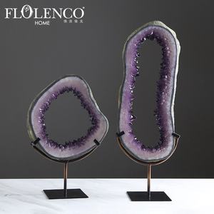Elegant Home Decoration Pieces Luxury Modern Art Crystal Ornament Imitated Amethyst Decoration - Product Image 1