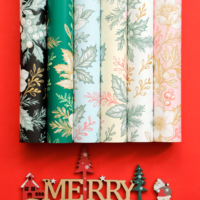 Matériaux floraux imperméables, emballages pour sapins de Noël, papier d'emballage floral de Noël imprimé pour les fleuristes