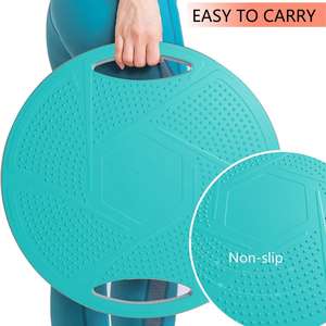 Tavola di equilibrio oscillante portatile con manico in superficie antiscivolo per allenamento Core Trainer fisioterapia Home Gym Stability Board - Product Image 4