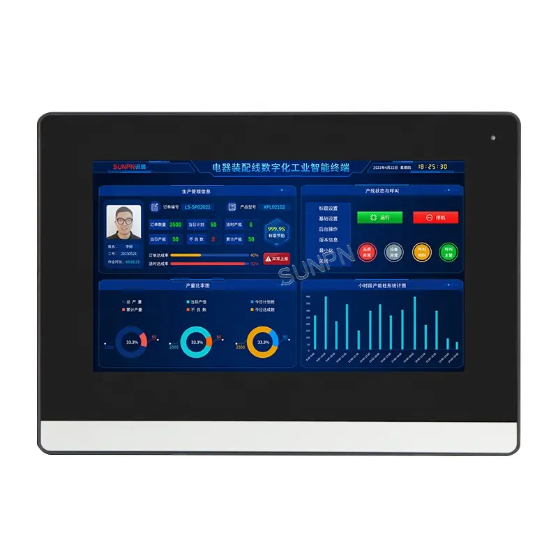 Industri Kontrol All-In-One Monitor Layar Sentuh Kapasitif/Resistif Android Tampilan Sistem PC Tablet Industri untuk Lokakarya
