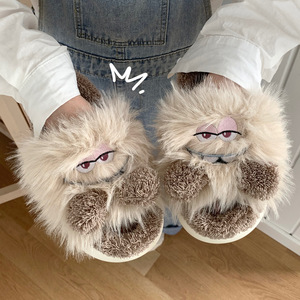 XIXITIAO 2024, zapatillas de zapatos peludos de piel esponjosa a la moda, pantuflas de felpa de invierno bonitas para el hogar para mujeres y niñas - Product Image 2