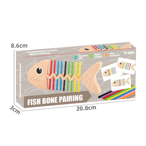 Juego de Mesa de Combinación de Colores con Diseño de Espina de Tiburón, Rompecabezas de Clasificación de Escritorio con Juego de Emparejamiento de Tarjetas, Juguete Educativo para el Aprendizaje Infantil - Product Image 4