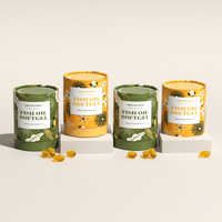 Tube de produit de santé en papier kraft recyclable en gros de capsules molles d'huile de poisson de forme ronde Tubes d'emballage de vitamines