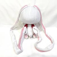 Boneka Kelinci Lucu dengan Ransel Mata Merah, Isian Kapas PP Super Lembut Peredam Tekanan, Dapat Dicuci, Pereda Stres