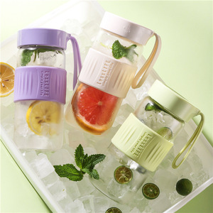 Leslife Glass Water <b>Bottle</b> With Tea Infuser 500Ml Portable For Outdoor Use - Product Image 2
