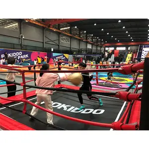 Pokiddo Customized Sports Large Indoor and Outdoor Basic Trampoline Park Attraction boxing for Kids and adults