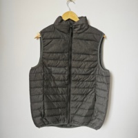 Chaleco Acolchado Ligero de Lona para Hombre, Sin Mangas, Cálido para Invierno, Estilo Casual, Impermeable