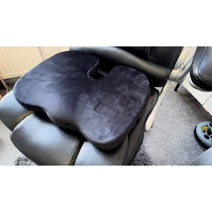 Coussin de siège et oreiller lombaire orthopédiques en mousse à mémoire de forme - Soutien ergonomique du dos pour chaise de bureau, siège de voiture, soulagement du coccyx - Product Image 5