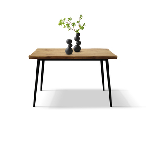 Gemma <b>Dining</b> <b>Set</b> Rustic Oak Melamine Top Metal Base Indoor Use - Product Image 5