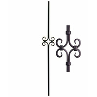 Broches de balustres décoratives forgées en fer forgé ornemental pour rampe d'escalier Main courante Balustrade de balcon Pièces de clôture de porte