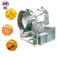Machine de cuisson industrielle de bouilloire de mélangeur de cuisson à gainage planétaire de sirop de confiture de sauce automatique avec le chauffage de vapeur de gaz