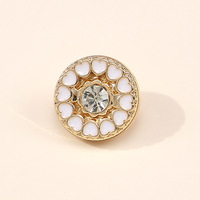 Kancing Tekan Logam Berlapis Rhinestone Mewah Bentuk Hati Bintang Berlian, Dapat Dicuci, Untuk Manset Pakaian, Ukuran Dapat Disesuaikan, Pabrik