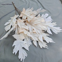 Bouquet artificiel de feuilles de chêne à 4 branches pour arrangements floraux de mariage, décorations de fond, marqueurs d'allée, fleurs artificielles pour hôtels