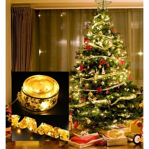 Lampu pita Natal lampu Natal 6.5/16.4 kaki cahaya pohon Natal pita dioperasikan baterai lampu tali untuk dekorasi pesta rumah - Product Image 1