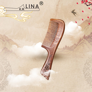 Wholesale Custom Logo Sandalwood Hair <strong>Comb</strong> Fine Tooth Hairdressing Tool <strong>Bird</strong> Handle for Salon Home Classic Scalp Massage <strong>Comb</strong> - Product Image 5