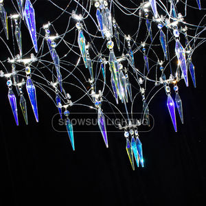 Lampadario da salotto lucciola Villa Hall Luxury Creative Light Cube moderna lampada ristorante stellato a tarassaco - Product Image 4