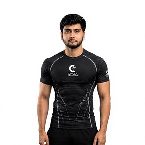 Camiseta Deportiva de Compresión Personalizada para Hombre, Camiseta Deportiva de Manga Corta con Estampado Digital para Entrenamiento, Ropa Deportiva de Alto Rendimiento - Product Image 1