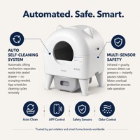 Bac à litière pour chat, nettoyage automatique intelligent, 65L, 12kg, sans odeur, application télécommandée, toilette électrique automatique pour animaux de compagnie
