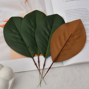 Feuilles de Magnolia Artificielles Laixing 30cm-190cm en PVC Souple pour Décoration de Mariage et d'Hôtel - Product Image 4