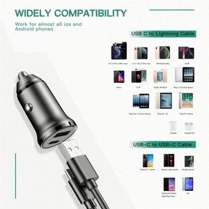 25W USB C ชาร์จในรถชาร์จเร็ว3.0 PD Type C ชาร์จเร็วชาร์จโทรศัพท์ในรถยนต์สำหรับ iPhone - Product Image 3